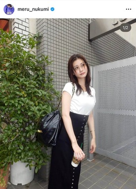 生見愛瑠さんのインスタグラム（＠meru_nukumi）より
