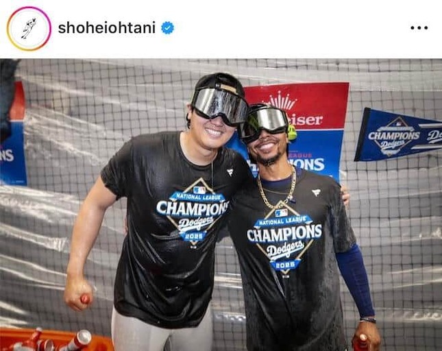 大谷翔平選手のインスタグラム（＠shoheiohtani）より