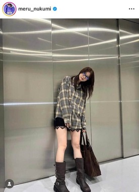 生見愛瑠さんのインスタグラム（＠meru_nukumi）より