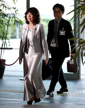 第4次安倍改造内閣発足時の片山さつき氏（写真：ロイター/アフロ）