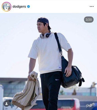 ドジャースの公式インスタグラム（＠dodgers）より