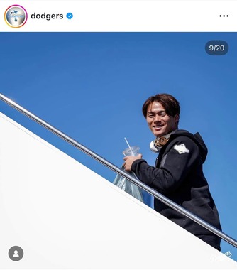 ドジャースの公式インスタグラム（＠dodgers）より