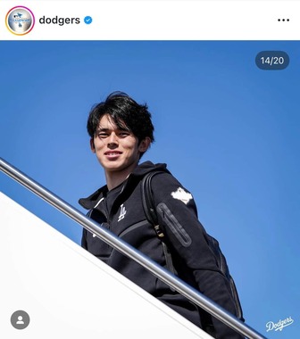 ドジャースの公式インスタグラム（＠dodgers）より
