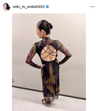 安藤美姫さんのインスタグラム（＠miki_m_ando0403）より