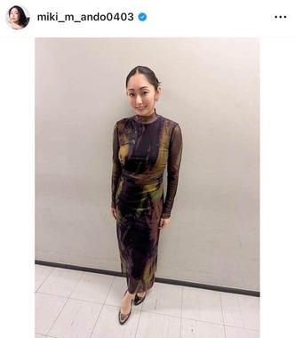 安藤美姫さんのインスタグラム（＠miki_m_ando0403）より
