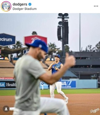 ドジャースの公式のインスタグラム（＠dodgers）より
