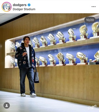 ドジャーズの公式インスタグラム（＠dodgers）より
