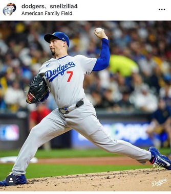 スネル投手（ドジャースインスタグラムより）