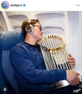 ドジャースの公式のインスタグラム（＠dodgers）より