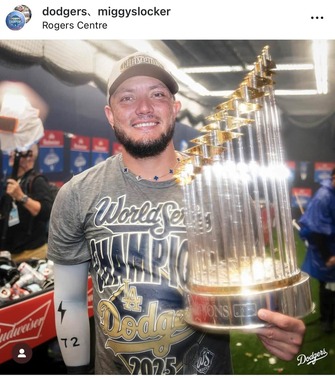 ミゲル・ロハス選手（ドジャースインスタグラムより）