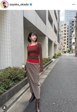 岡田紗佳さんのインスタグラム（＠sayaka_okada）より