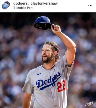 ドジャースの公式のインスタグラム（＠dodgers）より