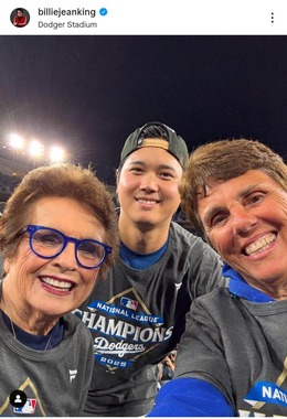 ビリー・ジーン・キングさんのインスタグラム（＠billiejeanking）より