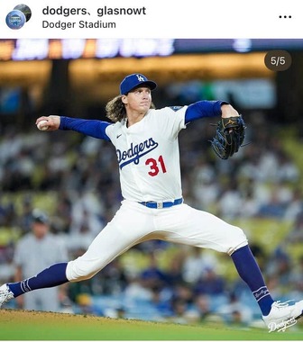 ドジャースの公式のインスタグラム（＠dodgers）より