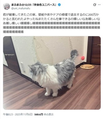 まふまふさんのX（＠uni_mafumafu）より