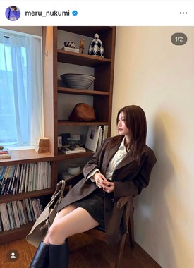 生見愛瑠さんのインスタグラム（＠meru_nukumi）より