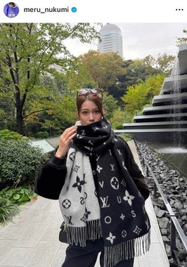 生見愛瑠さんのインスタグラム（＠meru_nukumi）より