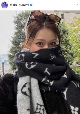 生見愛瑠さんのインスタグラム（＠meru_nukumi）より