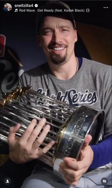 ブレイク・スネル投手のインスタグラム（＠snellzilla4）より