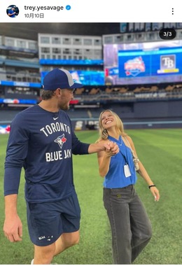 トレイ・イェサベージ選手のインスタグラム（＠trey.yesavage）より