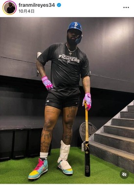 フランミル・レイエス選手のインスタグラム（＠franmilreyes34）より