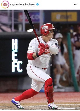 チュ・シンス選手（SSG球団インスタグラムより）