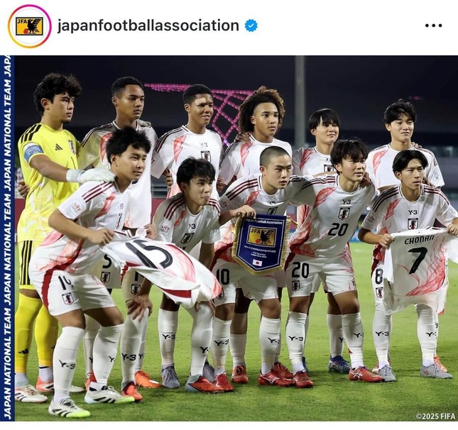 U17日本代表（JFAインスタグラムより）