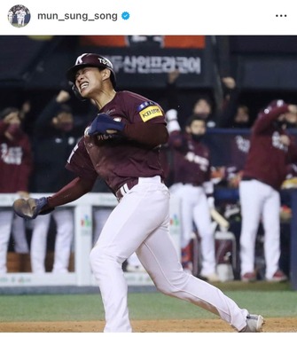 ソン・ソンムン選手（球団インスタグラムより）