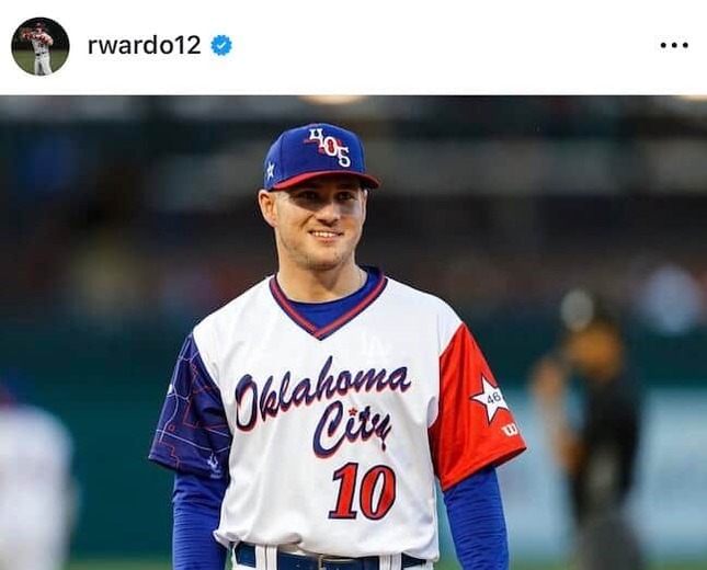 ライアン・ウォード選手のインスタグラム（＠rwardo12）より