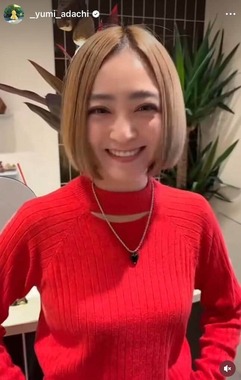 安達祐実さんのインスタグラム（＠_yumi_adachi）より