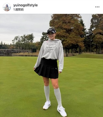河本結さんのインスタグラム（＠yuinogolfstyle）より