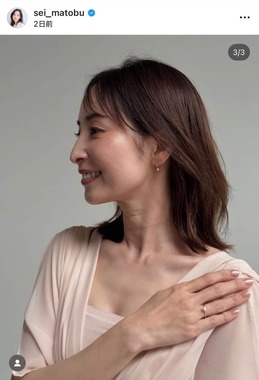 真飛聖さんのインスタグラム（＠sei_matobu）より