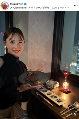 鶴岡果恋選手のインスタグラム（＠tsurukare）より