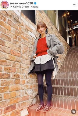 スザンヌさんのインスタグラム（＠suzanneeee1028）より