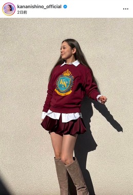 西野カナさんのインスタグラム（＠kananishino_official）より