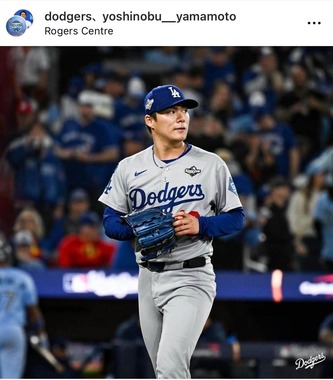 山本由伸投手のインスタグラム（＠yoshinobu__yamamoto）より