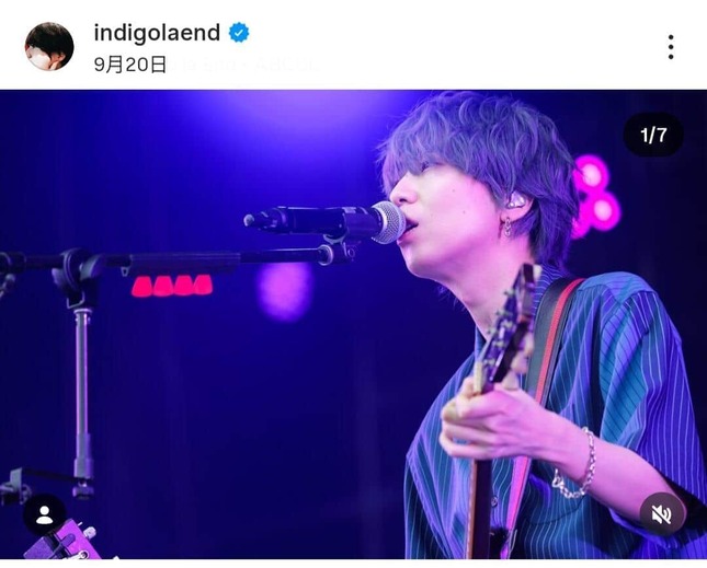 川谷絵音さんのインスタグラム（＠indigolaend）より