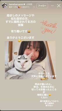 小野真弓さんのインスタグラム（＠hanaharuaroi）より