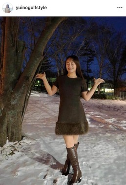 河本結選手のインスタグラム（＠yuinogolfstyle）より