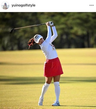 河本結選手のインスタグラム（＠yuinogolfstyle）より