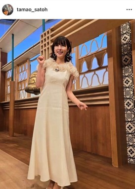 さとう珠緒さんのインスタグラム（＠tamao_satoh）より