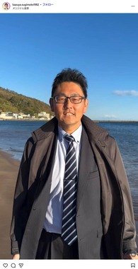 伊東市長選に当選した杉本憲也氏。インスタグラム（＠kazuya.sugimoto1982）より