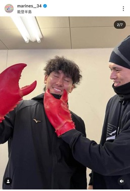 高野脩汰投手のインスタグラム（＠marines__34）より