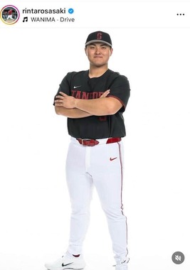 佐々木麟太郎選手のインスタグラム（＠rintarosasaki）より