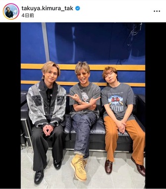 木村拓哉さんのインスタグラム（＠takuya.kimura_tak）より