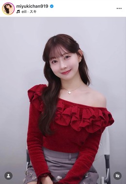 渡辺美優紀さんのインスタグラム（＠miyukichan919）より