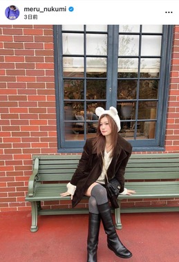 生見愛瑠さんのインスタグラム（＠meru_nukumi）より