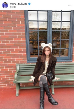 生見愛瑠さんのインスタグラム（＠meru_nukumi）より