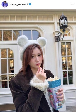 生見愛瑠さんのインスタグラム（＠meru_nukumi）より