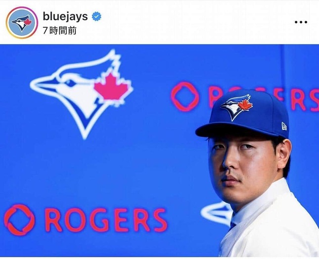 ブルージェイズの公式インスタグラム（＠bluejays）より